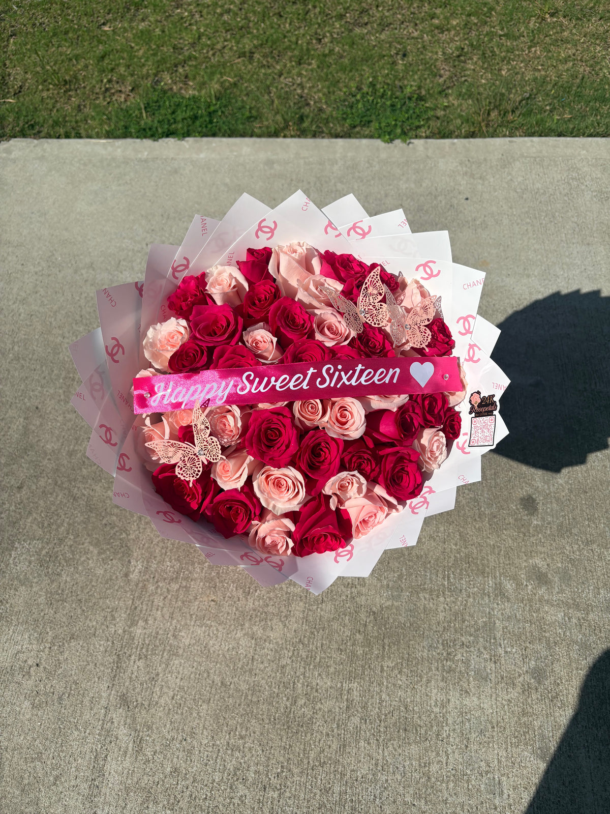 50 Count Two-tone Pink Fresh Rose bouquet