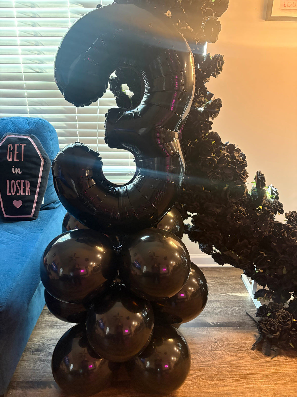 Luxe Number Balloon Columns