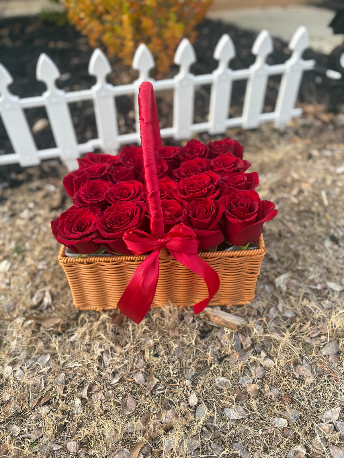 25 Count Fresh Rose Basket ￼