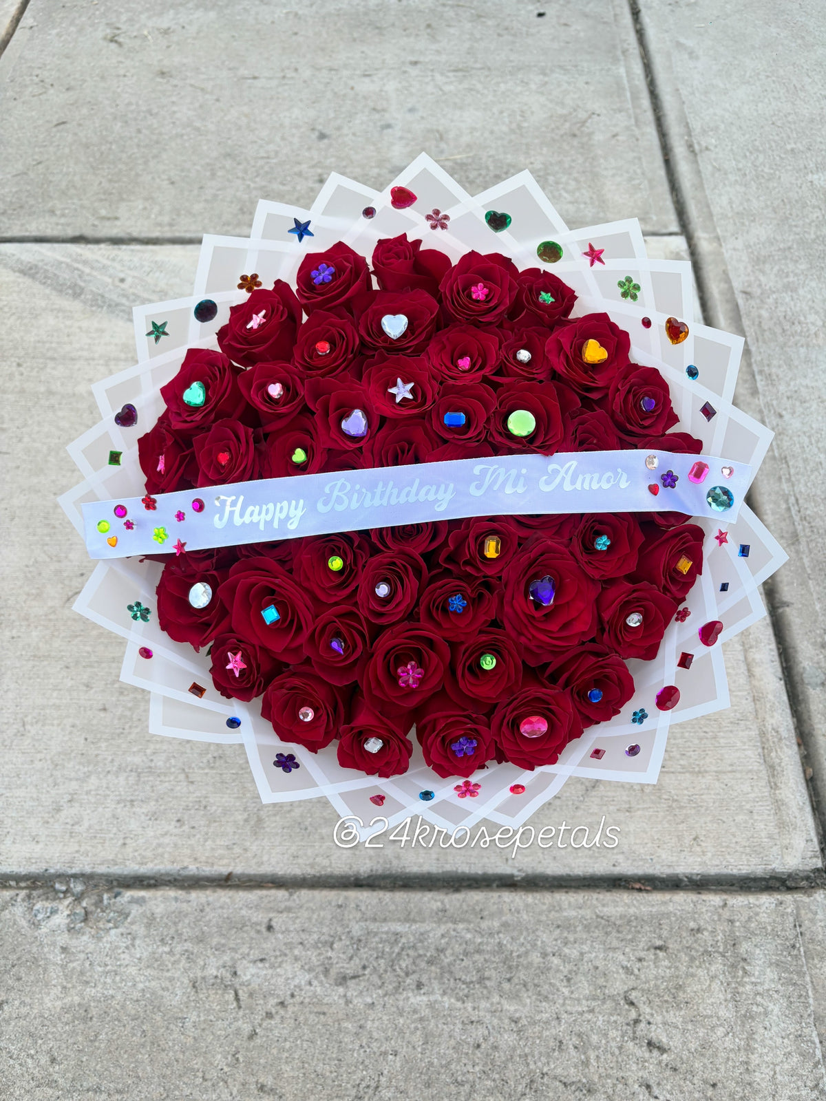 Bedazzled Babe 50 count rose bouquet