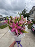 24k Purple Lilly Bouquet 20 stems Medium Bouquet