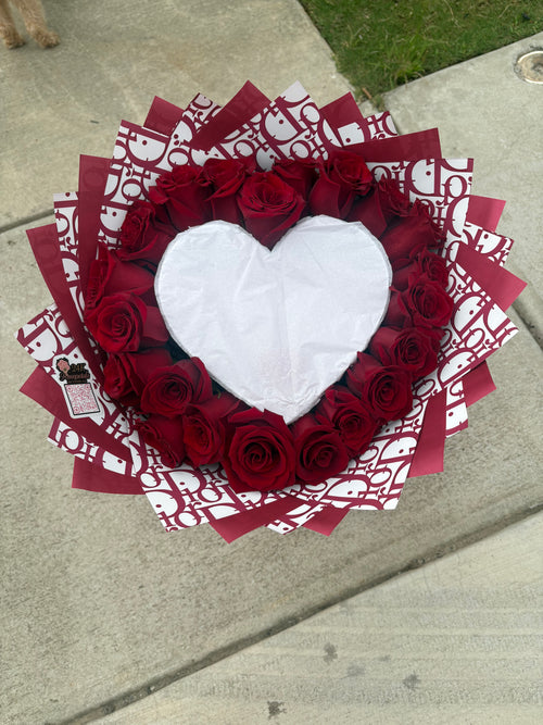 24 Count Fresh Rose Burn Bouquet