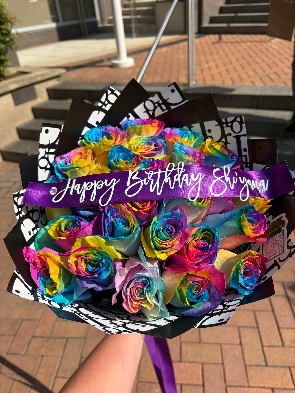 24k Rainbow rose Bouquet