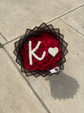 25 Count Rose Bouquet W/ Baby breathe Initial or number