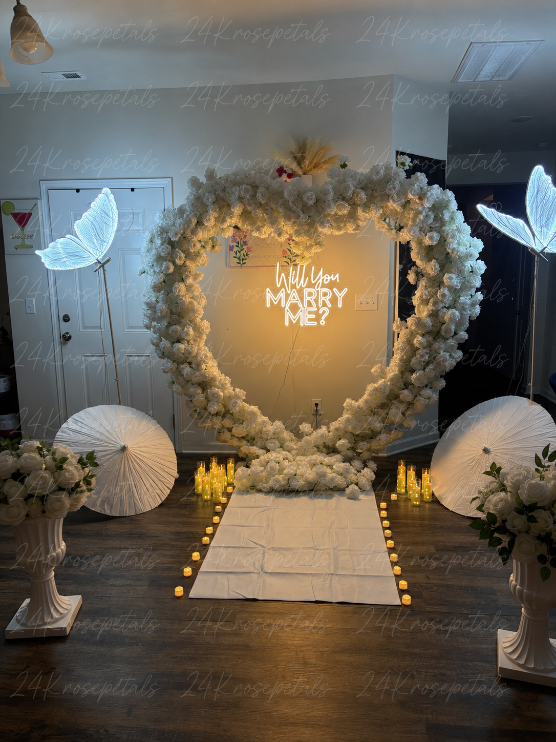 24k White Butterfly Proposal Experience