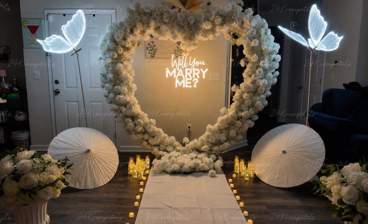 24k White Butterfly Proposal Experience